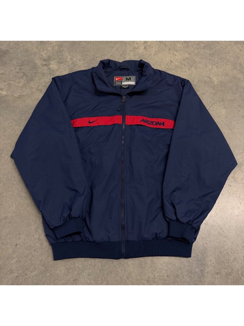 Vintage Nike Arizona Wildcats Navy & Red Windbreaker Jacket M